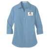 Ladies 3/4 Sleeve Carefree Poplin Shirt Thumbnail